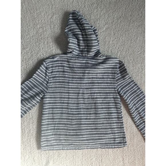 Roxy Women’s Light Weight Hoodie Sz M Navy/ White Striped Casual Beach Vaca - Picture 4 of 6